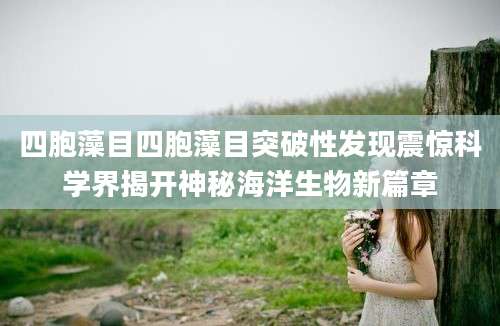 四胞藻目四胞藻目突破性发现震惊科学界揭开神秘海洋生物新篇章