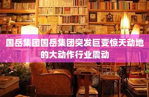 国岳集团国岳集团突发巨变惊天动地的大动作行业震动