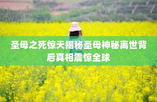 圣母之死惊天揭秘圣母神秘离世背后真相震惊全球