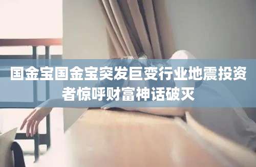 国金宝国金宝突发巨变行业地震投资者惊呼财富神话破灭