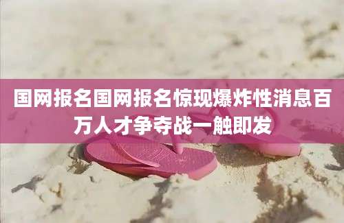 国网报名国网报名惊现爆炸性消息百万人才争夺战一触即发