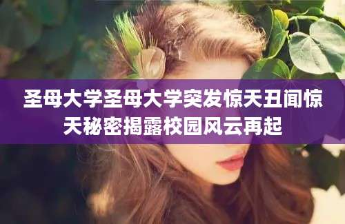 圣母大学圣母大学突发惊天丑闻惊天秘密揭露校园风云再起