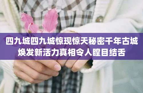 四九城四九城惊现惊天秘密千年古城焕发新活力真相令人瞠目结舌