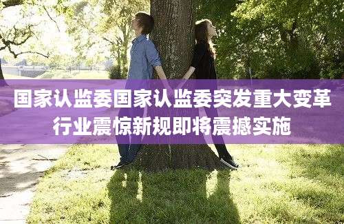 国家认监委国家认监委突发重大变革行业震惊新规即将震撼实施