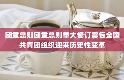 团章总则团章总则重大修订震惊全国共青团组织迎来历史性变革