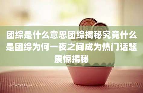 团综是什么意思团综揭秘究竟什么是团综为何一夜之间成为热门话题震惊揭秘