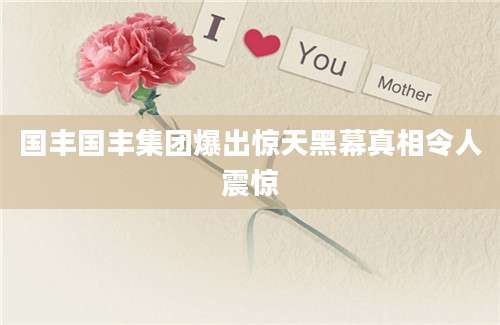 国丰国丰集团爆出惊天黑幕真相令人震惊