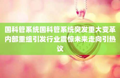国科管系统国科管系统突发重大变革内部重组引发行业震惊未来走向引热议