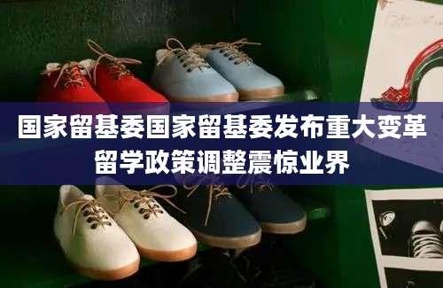 国家留基委国家留基委发布重大变革留学政策调整震惊业界
