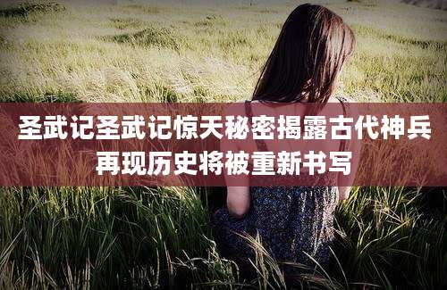圣武记圣武记惊天秘密揭露古代神兵再现历史将被重新书写