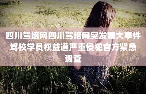四川驾培网四川驾培网突发重大事件驾校学员权益遭严重侵犯官方紧急调查