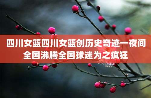 四川女篮四川女篮创历史奇迹一夜间全国沸腾全国球迷为之疯狂