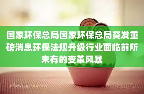 国家环保总局国家环保总局突发重磅消息环保法规升级行业面临前所未有的变革风暴