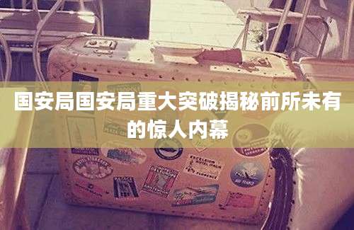 国安局国安局重大突破揭秘前所未有的惊人内幕