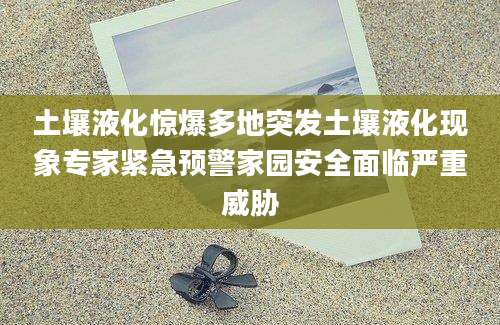 土壤液化惊爆多地突发土壤液化现象专家紧急预警家园安全面临严重威胁