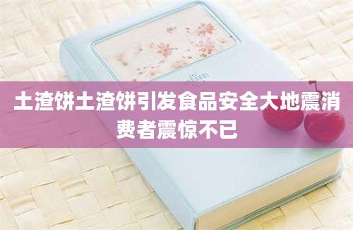 土渣饼土渣饼引发食品安全大地震消费者震惊不已