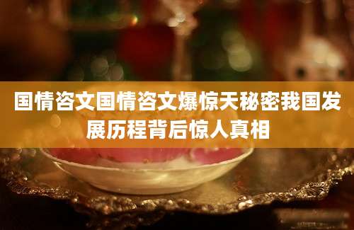 国情咨文国情咨文爆惊天秘密我国发展历程背后惊人真相
