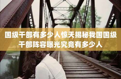国级干部有多少人惊天揭秘我国国级干部阵容曝光究竟有多少人