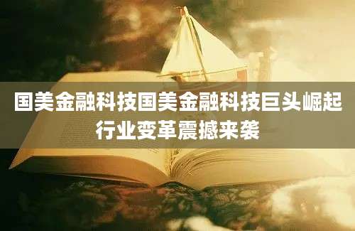 国美金融科技国美金融科技巨头崛起行业变革震撼来袭