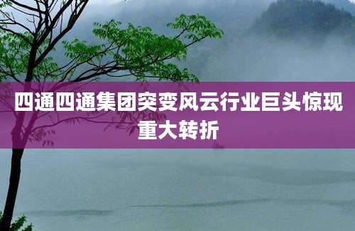 四通四通集团突变风云行业巨头惊现重大转折