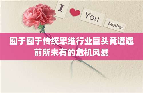 囿于囿于传统思维行业巨头竟遭遇前所未有的危机风暴