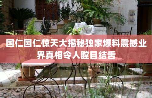 国仁国仁惊天大揭秘独家爆料震撼业界真相令人瞠目结舌