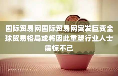 国际贸易网国际贸易网突发巨变全球贸易格局或将因此重塑行业人士震惊不已