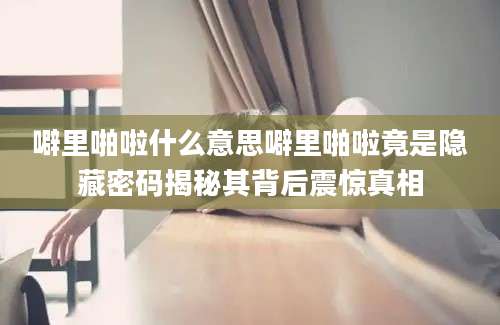 噼里啪啦什么意思噼里啪啦竟是隐藏密码揭秘其背后震惊真相