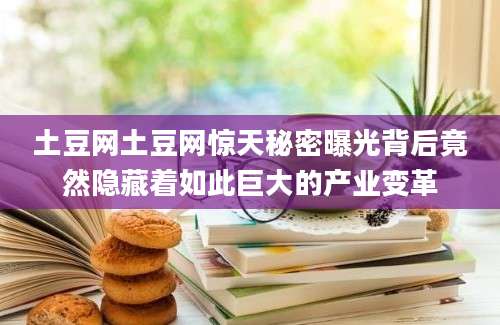 土豆网土豆网惊天秘密曝光背后竟然隐藏着如此巨大的产业变革