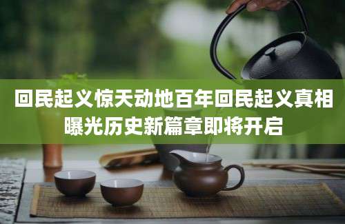 回民起义惊天动地百年回民起义真相曝光历史新篇章即将开启