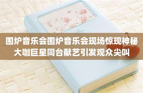 围炉音乐会围炉音乐会现场惊现神秘大咖巨星同台献艺引发观众尖叫