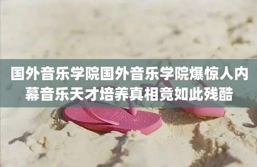 国外音乐学院国外音乐学院爆惊人内幕音乐天才培养真相竟如此残酷