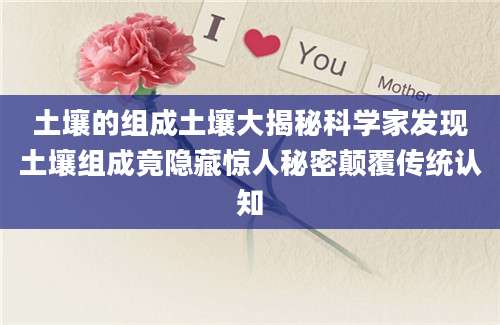 土壤的组成土壤大揭秘科学家发现土壤组成竟隐藏惊人秘密颠覆传统认知