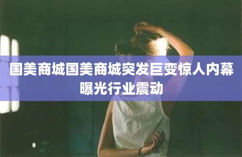 国美商城国美商城突发巨变惊人内幕曝光行业震动