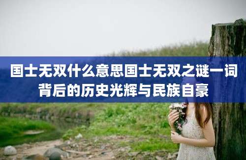 国士无双什么意思国士无双之谜一词背后的历史光辉与民族自豪
