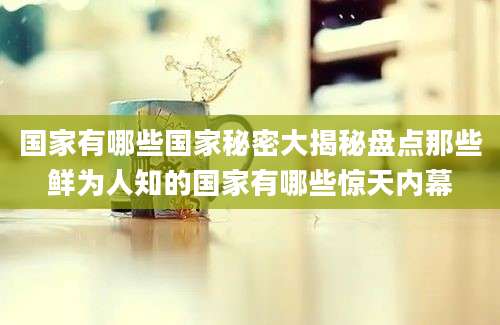 国家有哪些国家秘密大揭秘盘点那些鲜为人知的国家有哪些惊天内幕