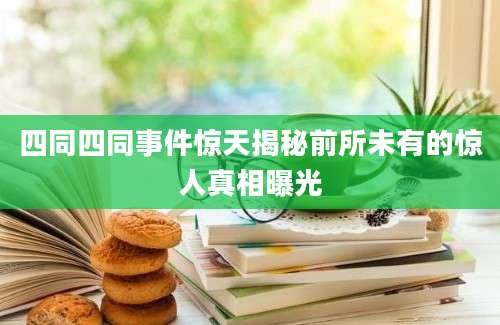 四同四同事件惊天揭秘前所未有的惊人真相曝光