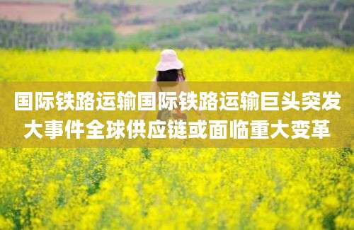 国际铁路运输国际铁路运输巨头突发大事件全球供应链或面临重大变革