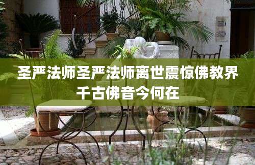 圣严法师圣严法师离世震惊佛教界千古佛音今何在