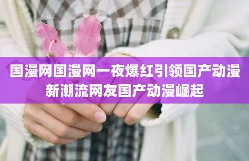 国漫网国漫网一夜爆红引领国产动漫新潮流网友国产动漫崛起