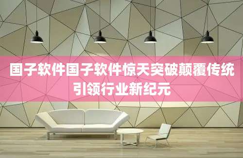 国子软件国子软件惊天突破颠覆传统引领行业新纪元
