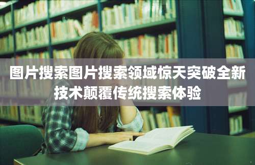 图片搜索图片搜索领域惊天突破全新技术颠覆传统搜索体验