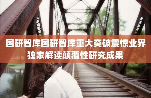 国研智库国研智库重大突破震惊业界独家解读颠覆性研究成果