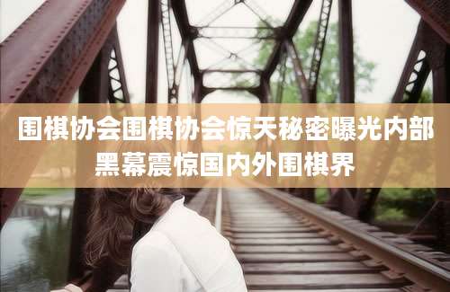 围棋协会围棋协会惊天秘密曝光内部黑幕震惊国内外围棋界