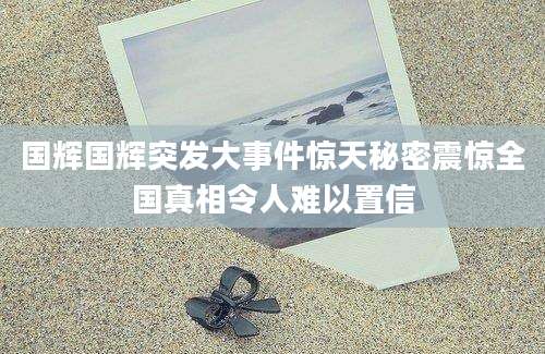 国辉国辉突发大事件惊天秘密震惊全国真相令人难以置信