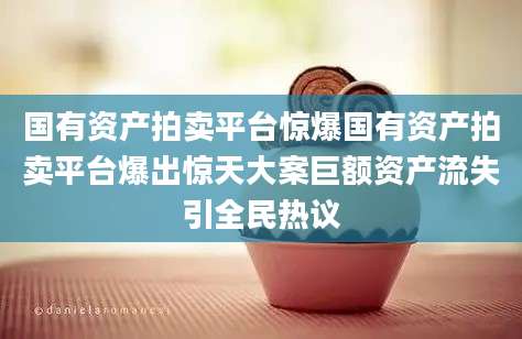国有资产拍卖平台惊爆国有资产拍卖平台爆出惊天大案巨额资产流失引全民热议