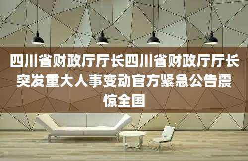 四川省财政厅厅长四川省财政厅厅长突发重大人事变动官方紧急公告震惊全国