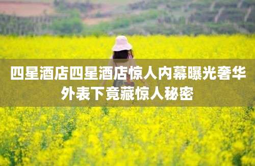 四星酒店四星酒店惊人内幕曝光奢华外表下竟藏惊人秘密