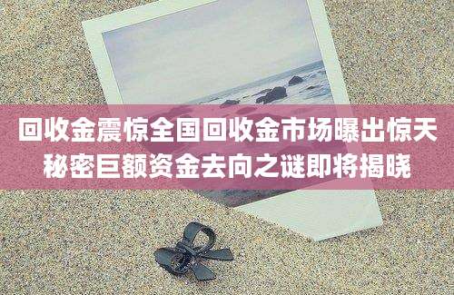 回收金震惊全国回收金市场曝出惊天秘密巨额资金去向之谜即将揭晓