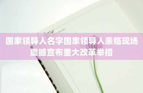 国家领导人名字国家领导人亲临现场震撼宣布重大改革举措